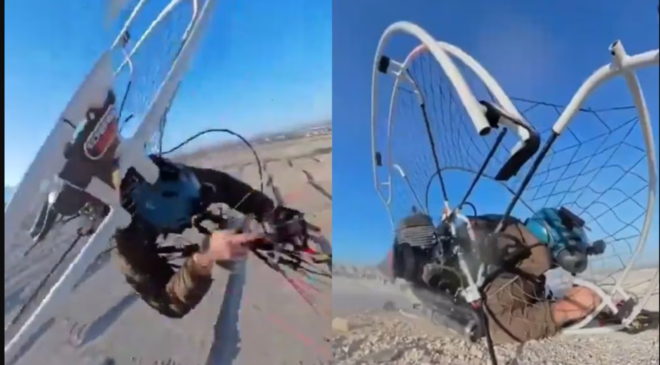 VIDEO: Youtuber cae desde 25 metros de altura tras falla en su parapente y sobrevive