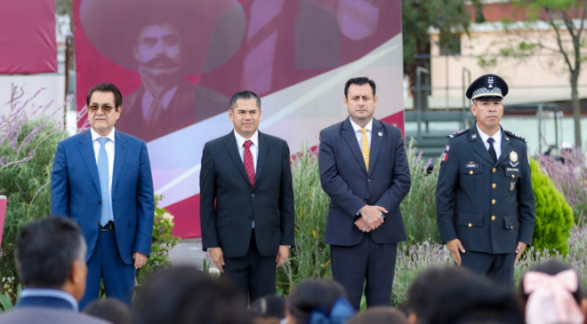 Conmemoran el 114 Aniversario de la Revolución Mexicana autoridades estales