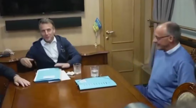 Francia desmiente que Macron y líderes europeos estuvieran consumiendo cocaína, tras video viral; revela qué era lo que estaba en la mesa