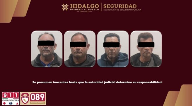 La policía decomisó en guarida de delincuentes, 46 unidades vehiculares y 500 dosis de droga, y detuvo a 4 sujetos en Atotonilco