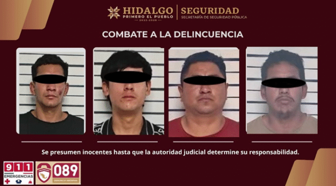 4 detenidos con mercancía robada por 32 toneladas
