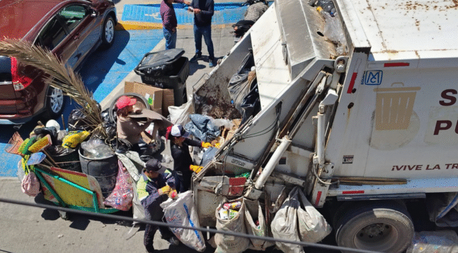 La recolección de basura se normalizará paulatinamente; ya se tiene un sitio para depositarla de momento en Bominthza y de ahí la llevan a un relleno sanitario del Edomex