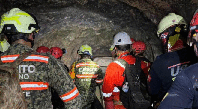 Localizan sin vida a tercer trabajador en mina Santa Fe; continúan labores para hallar al último minero en Sinaloa