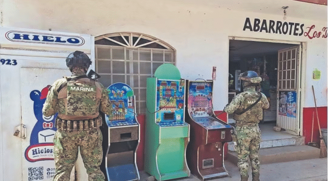 Aumenta decomiso de maquinitas del crimen; aseguramiento de tragamonedas se dispara 427%