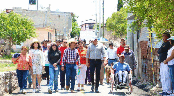 En Tula mejoran la infraestructura en San Pedro Alpuyeca con pavimentación de la calle Veintiocho de Octubre