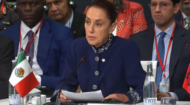 De esto habló Sheinbaum en la Cumbre por la Democracia; cambio climático, no intervención y justicia social, entre los temas