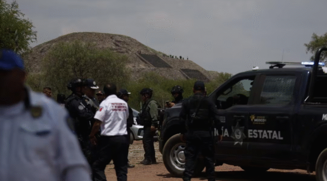 Ataque en Teotihuacán deja 13 lesionados de cinco nacionalidades; siete con impactos de bala y un menor entre las víctimas