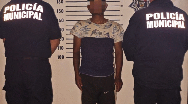 Sujeto fue detenido en Tepeji por haber robado una escalera en una vivienda y hasta amenazó al dueño