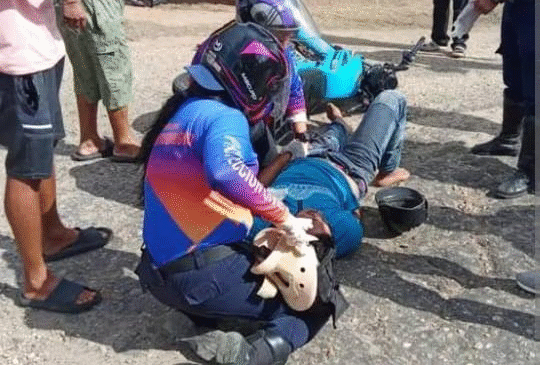 Joven de 17 años se accidentó presuntamente en una motocicleta en Tezontepec, aunque la unidad no fue hallada en el lugar