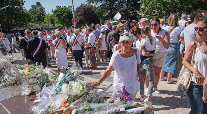Miles marchan en Francia tras asesinato de Lyhanna, niña de 11 años; agresor contaba con denuncias previas por pederastia