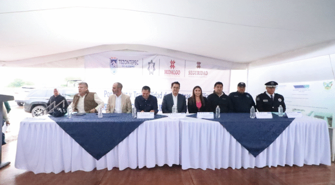 Tezontepec se une al Mando coordinado con la policía estatal para salvaguardar la seguridad en el municipio y llegaron nuevos mandos policiacos