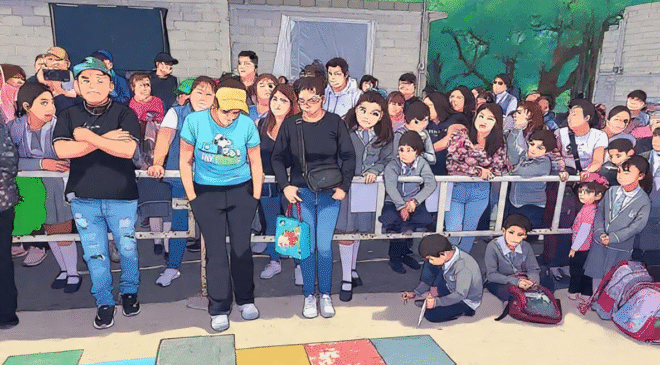 Manifestación de padres de familia en escuela de Atotonilco; la Directora permitió que gente desconocida se llevara a un niño y desapareció