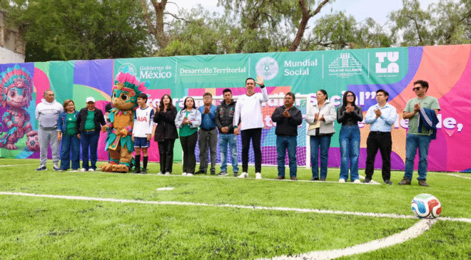 Tula de Allende se suma al Mundial Social 2026 con la rehabilitación y entrega de una cancha de futbol 5