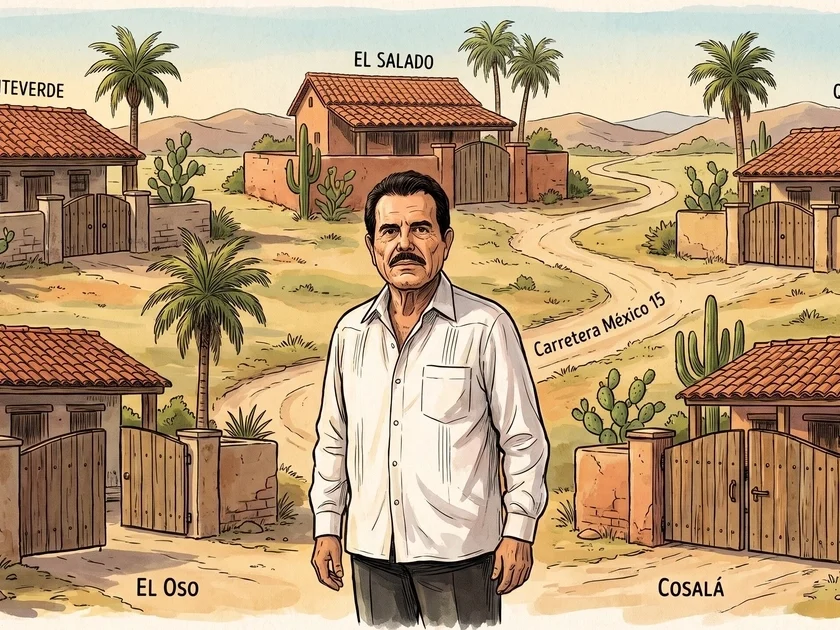 Ismael Zambada se sitúa frente a un paisaje rural que enlaza cinco casas de ranchos sinaloenses como Monteverde, El Salado, Quilá, El Oso y Cosalá a través de la Carretera México 15. (Imagen Ilustrativa Infobae)