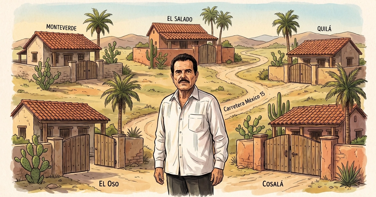 Ismael Zambada se sitúa frente a un paisaje rural que enlaza cinco casas de ranchos sinaloenses como Monteverde, El Salado, Quilá, El Oso y Cosalá a través de la Carretera México 15. (Imagen Ilustrativa Infobae)