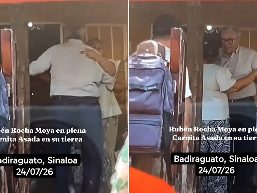 Presuntamente Rocha Moya estaba en una reunión con carne asada en Sinaloa. (Captura de video)
