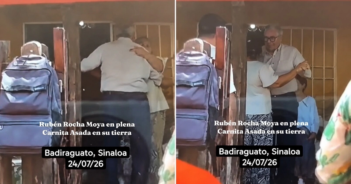 Presuntamente Rocha Moya estaba en una reunión con carne asada en Sinaloa. (Captura de video)