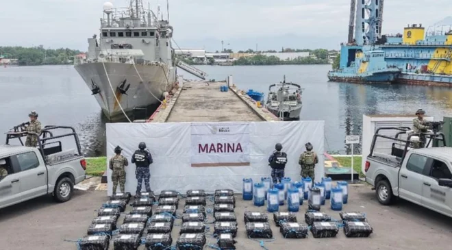 Asegura Marina más de 248 millones de pesos en cocaína en el Pacífico mexicano