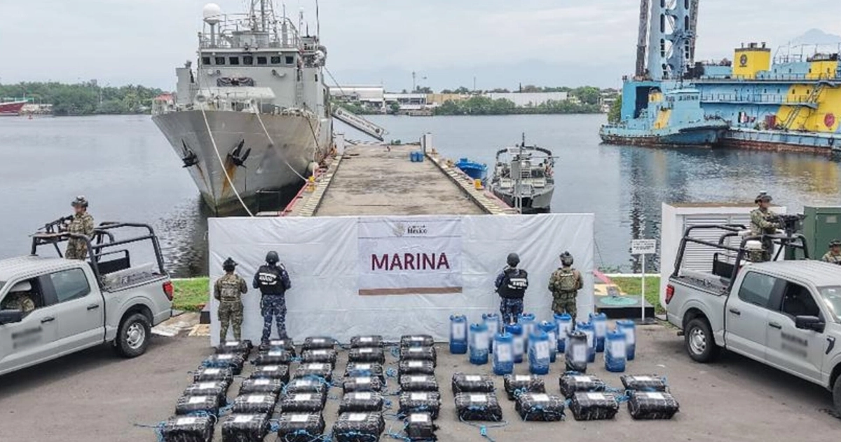 Asegura Marina más de 248 millones de pesos en cocaína en el Pacífico mexicano. Crédito: Semar