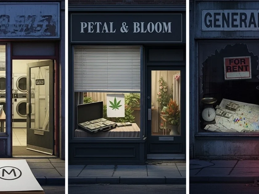 Una serie de escaparates de negocios que simulan ser comunes muestran en su interior señales de narcotráfico y blanqueo de dinero. (Imagen Ilustrativa Infobae)