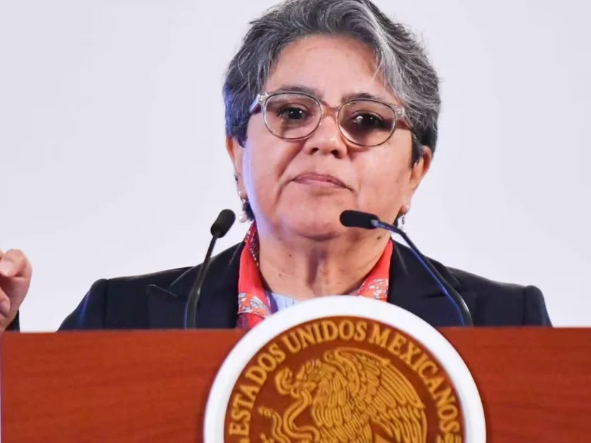 Raquel Buenrostro, secretaria Anticorrupción y Buen Gobierno, en la 'Mañanera del Pueblo' del 17 de octubre de 2024. Foto: Mario Jasso/ Cuartoscuro