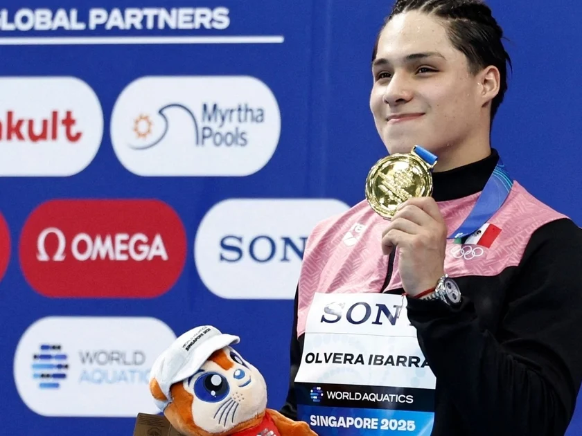 En la misma prueba, Juan Celaya obtuvo la tercera posición, asegurando dos medallas para México en la disciplina. (REUTERS/Tingshu Wang)