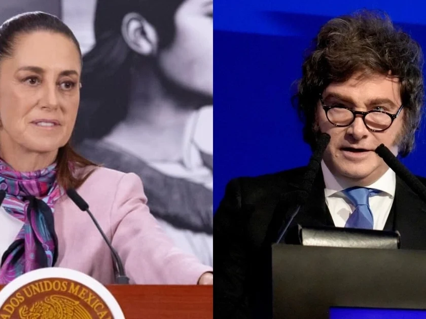 Sheinbaum recordó que hay un marco de colaboración de justicia entre México y Argentina. | Presidencia / X- Javier Milei