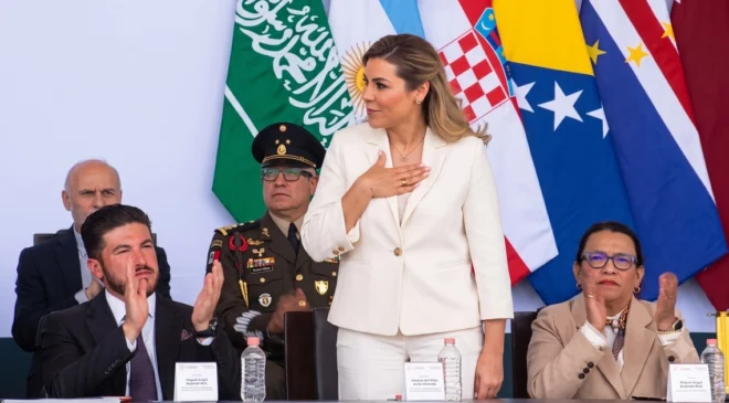 Pese a escándalo por audios, Harfuch agradece a Marina del Pilar por seguridad del Mundial 2026