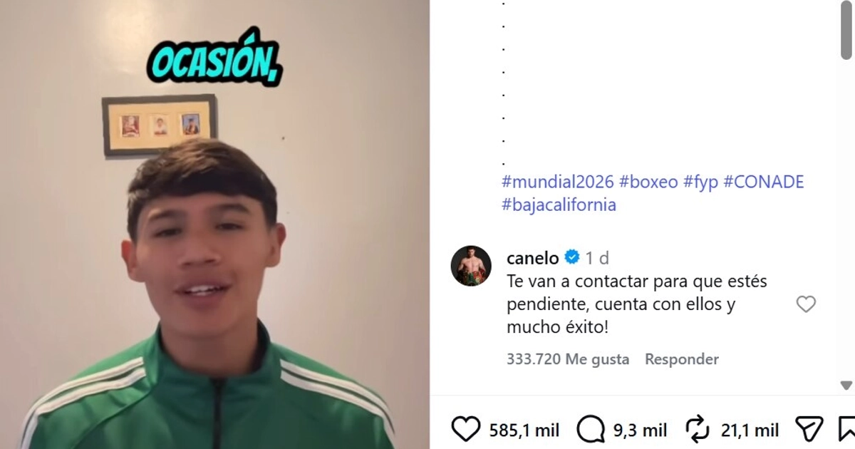 Saúl 'Canelo' Álvarez se comprometió a ayudar al joven boxeador para su competencia en Europa. (Foto: Captura de pantalla)