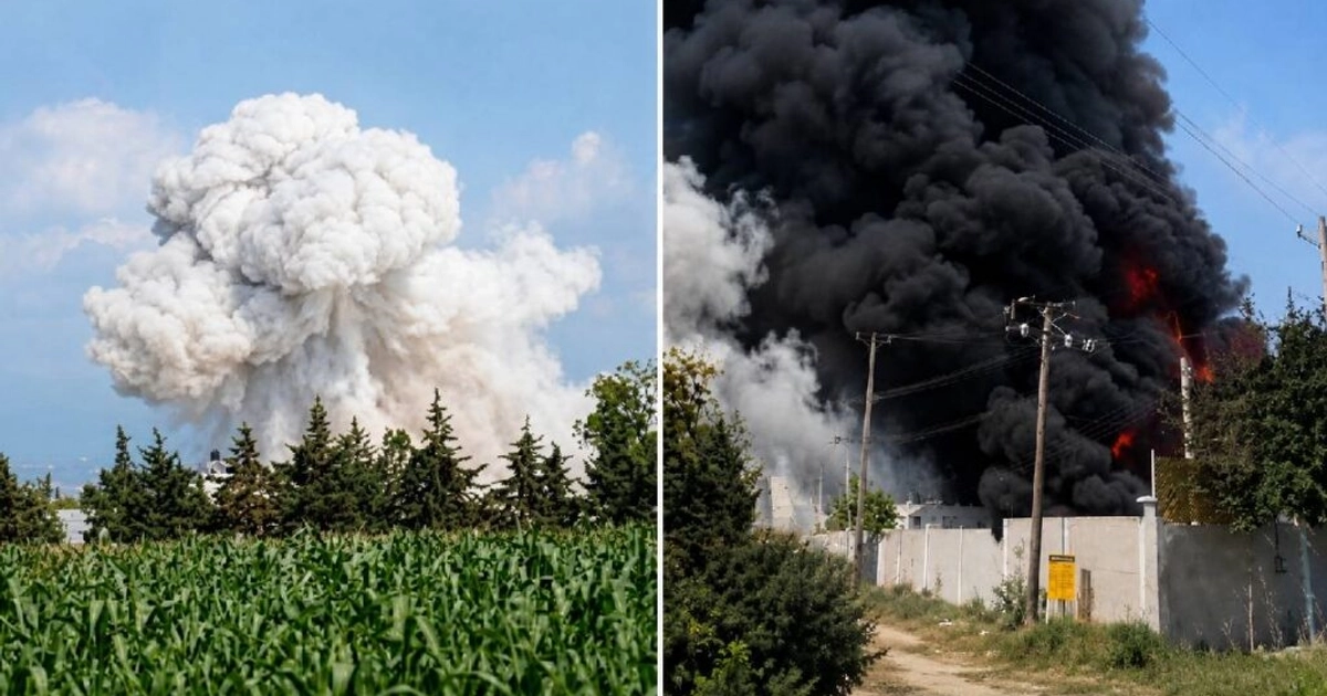 Explosión de pirotecnia en Chalco, Edomex. Foto: Fernando Cruz