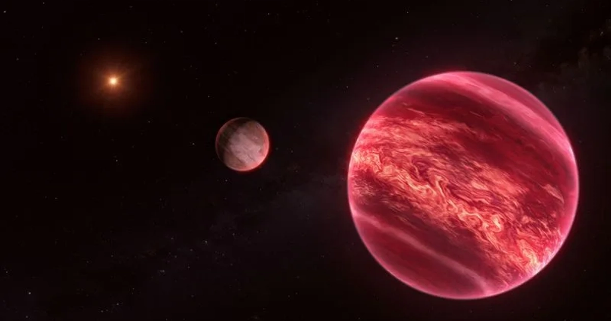 Una ilustración muestra el sistema alrededor de la estrella CD-35 2722, con el objeto similar a una luna recientemente descubierto en el centro.
