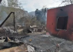 Incendio deja 40 casas afectadas en Baja California Sur. Foto: German Medrano.