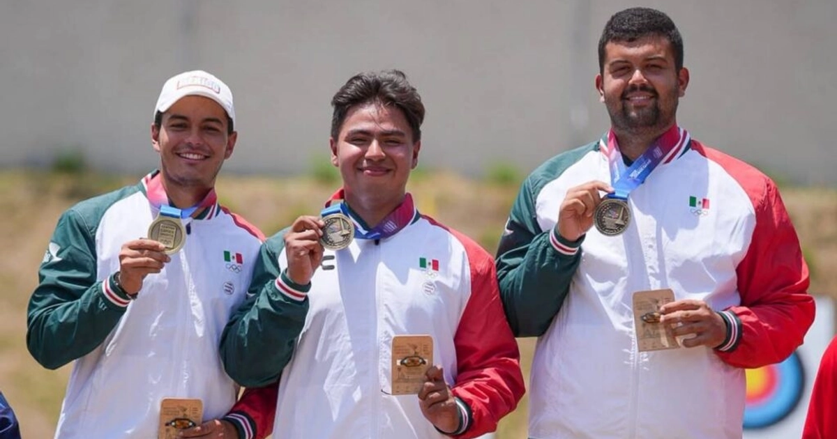 Mexicanos ganan oro en tiro con arco curvo en Santo Domingo 2026. Foto: Conade