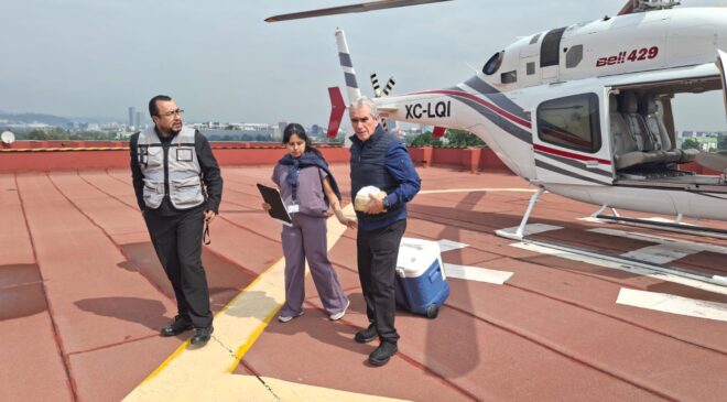 La Secretaría de Salud de Hidalgo coordina traslado aéreo de órganos para salvar vidas 