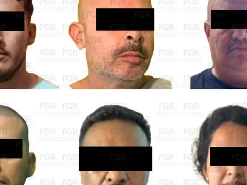 Presuntos extorsionadores en Uruapan, Michoacán. Foto: Fiscalía General de la República (FGR).