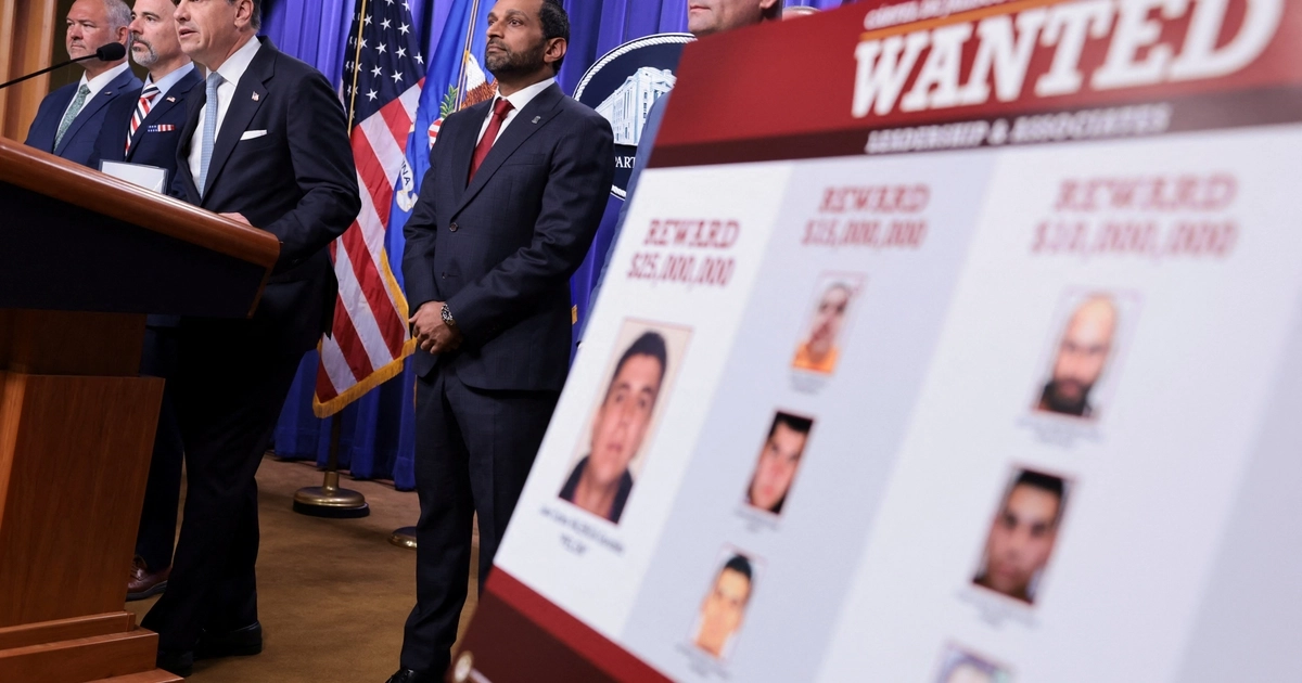 Acting US Attorney General Todd Blanche, alongside FBI Director Kash Patel, Drug Enforcement Administration Administrator Terrance C.