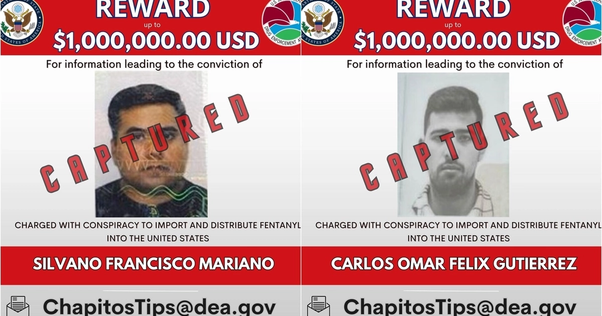 Silvano Francisco Mariano y Carlos Omar Félix Gutierrez fueron detenidos en Colombia. Foto: Departamento de Estado de EUU
