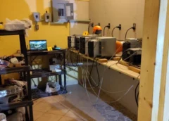 Fiscalía de Tamaulipas asegura equipos para minar criptomonedas en Camargo; investigan posible robo de energía. Foto: Especial.