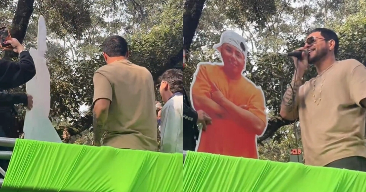 El vocalista de Gruppo Firme llevó una serena para Ese Pérez por su cumpleaños. (Captura de pantalla )