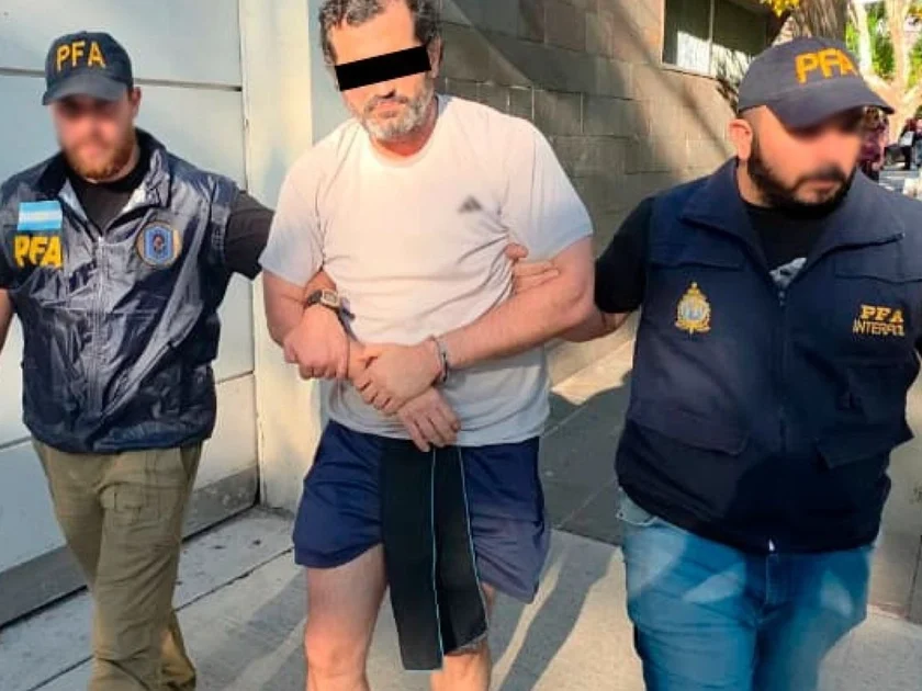 Fernando Farías el pasado 23 de abril de 2026, cuando fue detenido en Argentina. Crédito: Especial