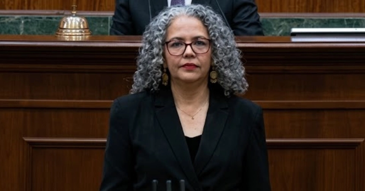 Graciela Domínguez Nava rinde protesta ante el pleno para asumir el cargo de gobernadora interina. (Youtube )