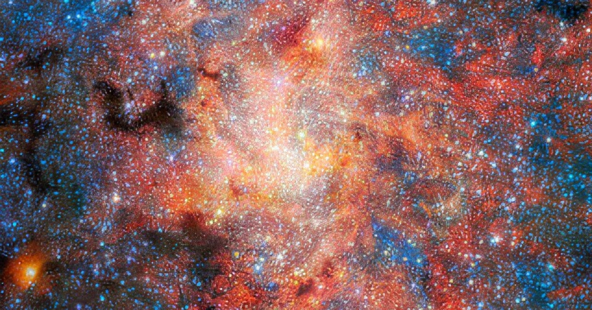 Estrellas gigantes envejecidas expulsan polvo y moléculas en el centro de la Vía Láctea, un entorno dominado por Sagitario A* (European Space Agency)