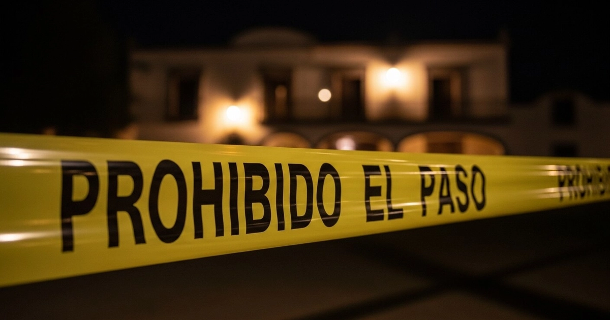Una cinta amarilla con la inscripción 