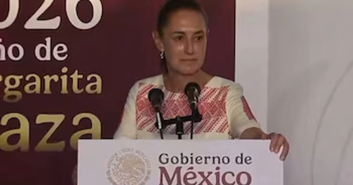La presidenta Claudia Sheinbaum minimizó el retiro de la visa de 'Andy' López Beltrán. Crédito: Captura de Video