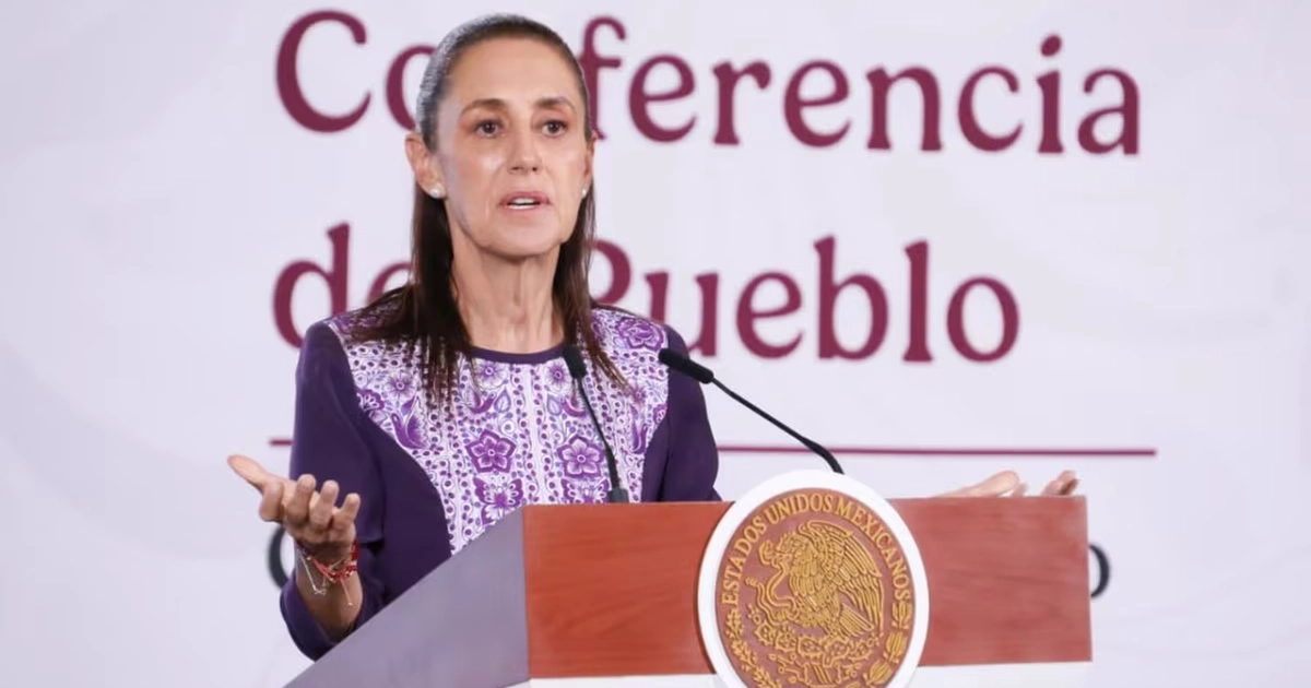La presidenta Claudia Sheinbaum en la “Mañanera del Pueblo” del 19 de agosto de 2026 en Palacio Nacional. Foto: Karla Guerrero/ EL UNIVERSAL