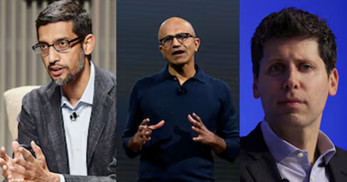 Tecnológicas como Google, Microsoft, OpenAI y Anthropic desarrollan modelos de inteligencia artificial y plantean una colaboración en al ciberdefensa. (Composición)