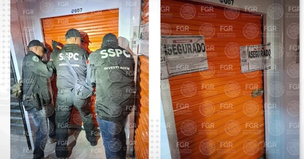 Las imágenes del cateo fueron compartidas por autoridades. Crédito: FGR