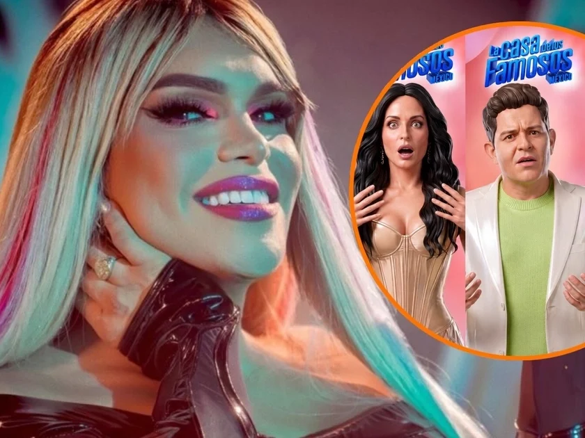 Wendy Guevara aparece en una imagen compuesta con tres participantes de "La Casa de los Famosos México" y el logo del programa. (Instagram / X)
