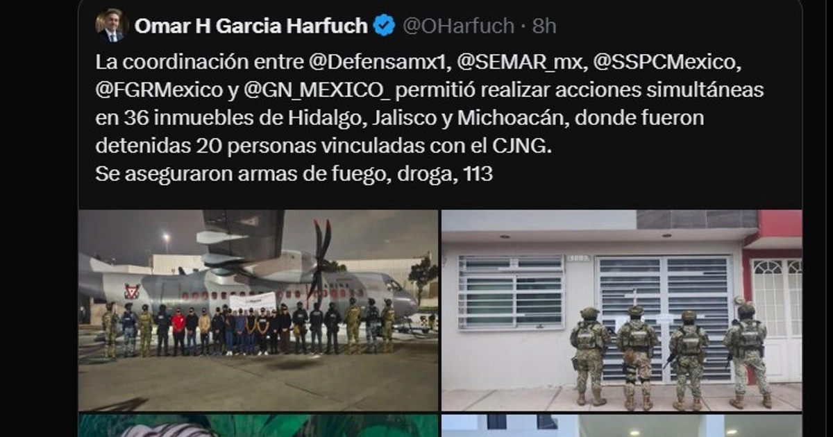 Aplaude Ronald Johnson el mega operativo de México contra el CJNG. Captura de Pantalla.