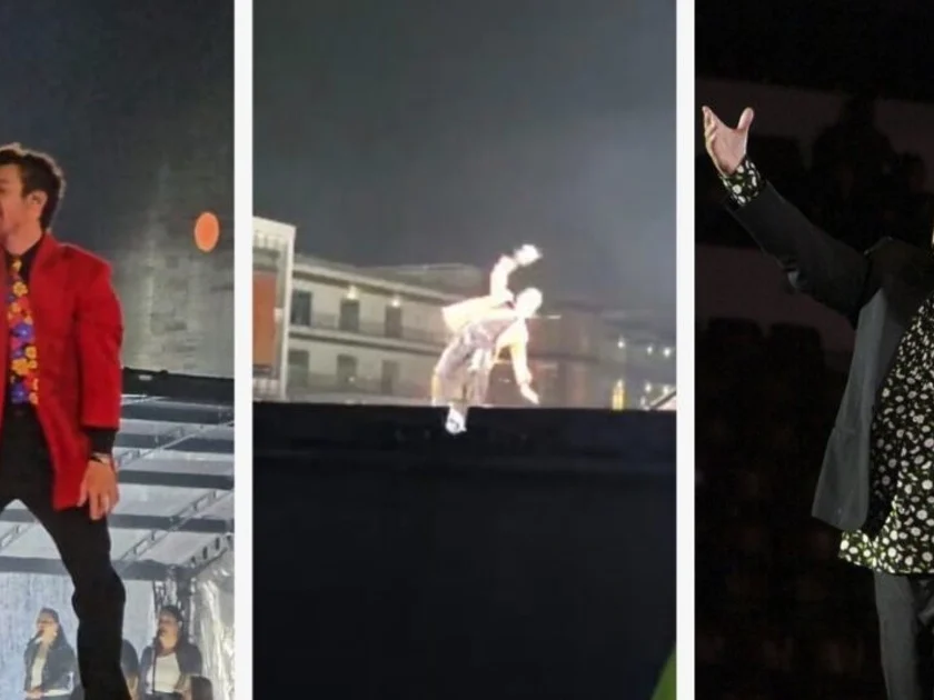 El momento de la caída de Harry Styles en CDMX
